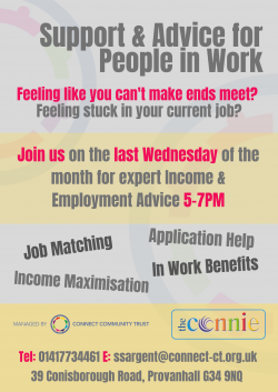 Income &amp; Employment Support poster 